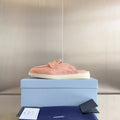 PRADA Pra Pink Suede Leather Mule 25mm Rubber Sole