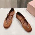 PRADA SATIN BALLERINAS BROWN